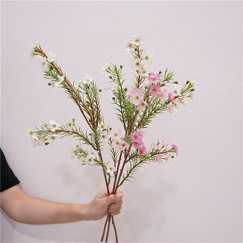 Realistic Australian Waxflower Artificial Floral Decor - Perfect for Home Décor, Bridal Bouquets, Photography Props, and Silk Flower Arrangements