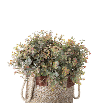 Realistic Eucalyptus & Money Leaf Flower Bouquet - Stunning Home Décor for Weddings and Special Events | Luxurious Faux Rose Accents for Elegant Floral Arrangements - Model INSMW14001