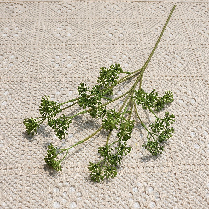 Lifelike Faux Fennel Flower Branches - Versatile Plastic Home Decor for Weddings, Rustic Touches, and Seasonal Arrangements