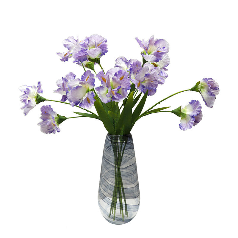 Luxurious Faux Iris Flower Arrangement for Weddings, Home Décor, and Photography Props – Stunning Table Centerpiece for Living Rooms