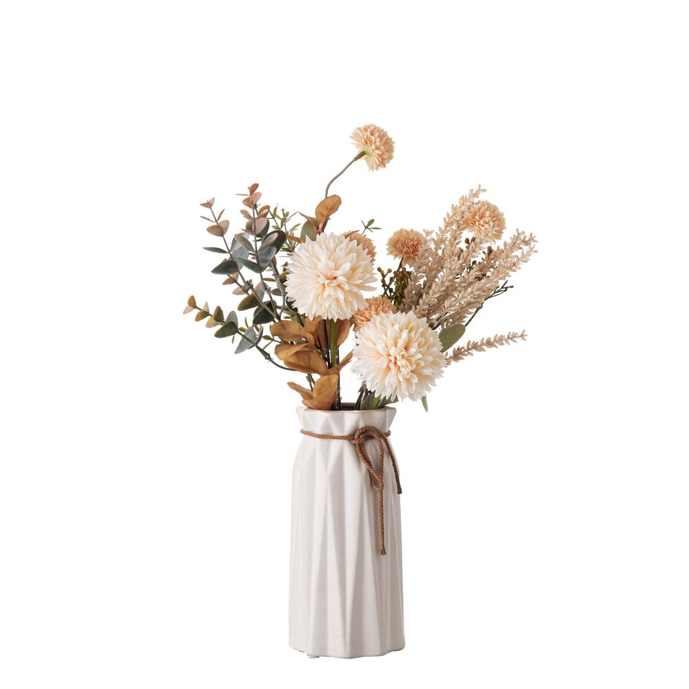 Sweetly Crafted Dandelion Hand-Tied Faux Flower Bouquet - Perfect for Weddings, Home Decor, and Wall Hangings - CF01221