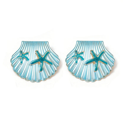 Fresh and Sweet Ocean-Inspired Shell Stud Earrings – Unique, Versatile, and Minimalist Jewelry for Women