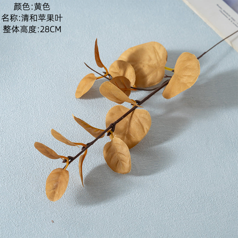 Lifelike Apple Leaf Artificial Flower Arrangement - Perfect for Wedding Decor, Home Styling, and Events - Trendy INS Aesthetic Design (Model MW22102)