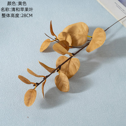 Lifelike Apple Leaf Artificial Flower Arrangement - Perfect for Wedding Decor, Home Styling, and Events - Trendy INS Aesthetic Design (Model MW22102)