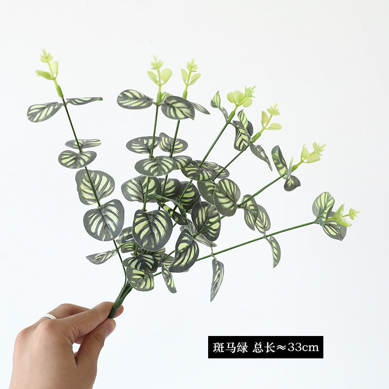 Realistic 7-Branch Small Leaf Money Plant - Perfect Floral Arrangement Accessory for Weddings & Elegant Home Decor