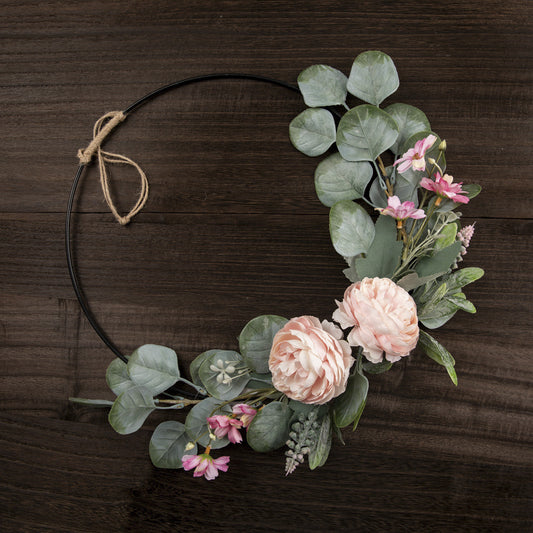 Elegant Wall-Mounted Design: Moonlit Wildflower Rose Ring for Weddings - Stunning Faux Flower Bouquet and Wall Decor - Perfect for Home Decoration (CF01011)