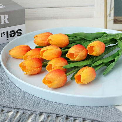 Realistic Mini PU Tulip | Artificial Faux Flowers for Home Decor and Wedding Celebrations - Long-lasting and Maintenance-free