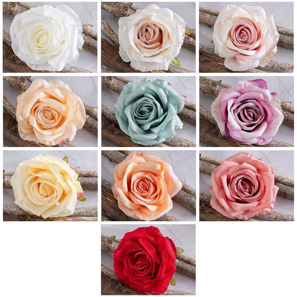 Realistic Artificial Love Rose Flower Head for Home Décor | Stunning Faux Bouquet Ideal for Wall Decorations | CL03001