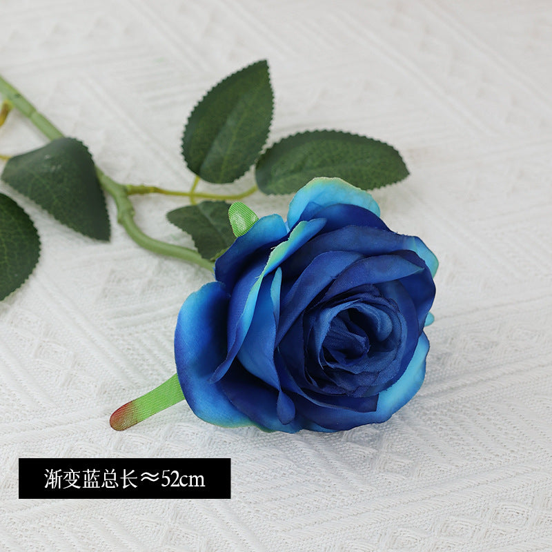 Stunning Single Silk Rose - Realistic Faux Flower for Outdoor Weddings, Valentine's Day Gifts, and Romantic Decor