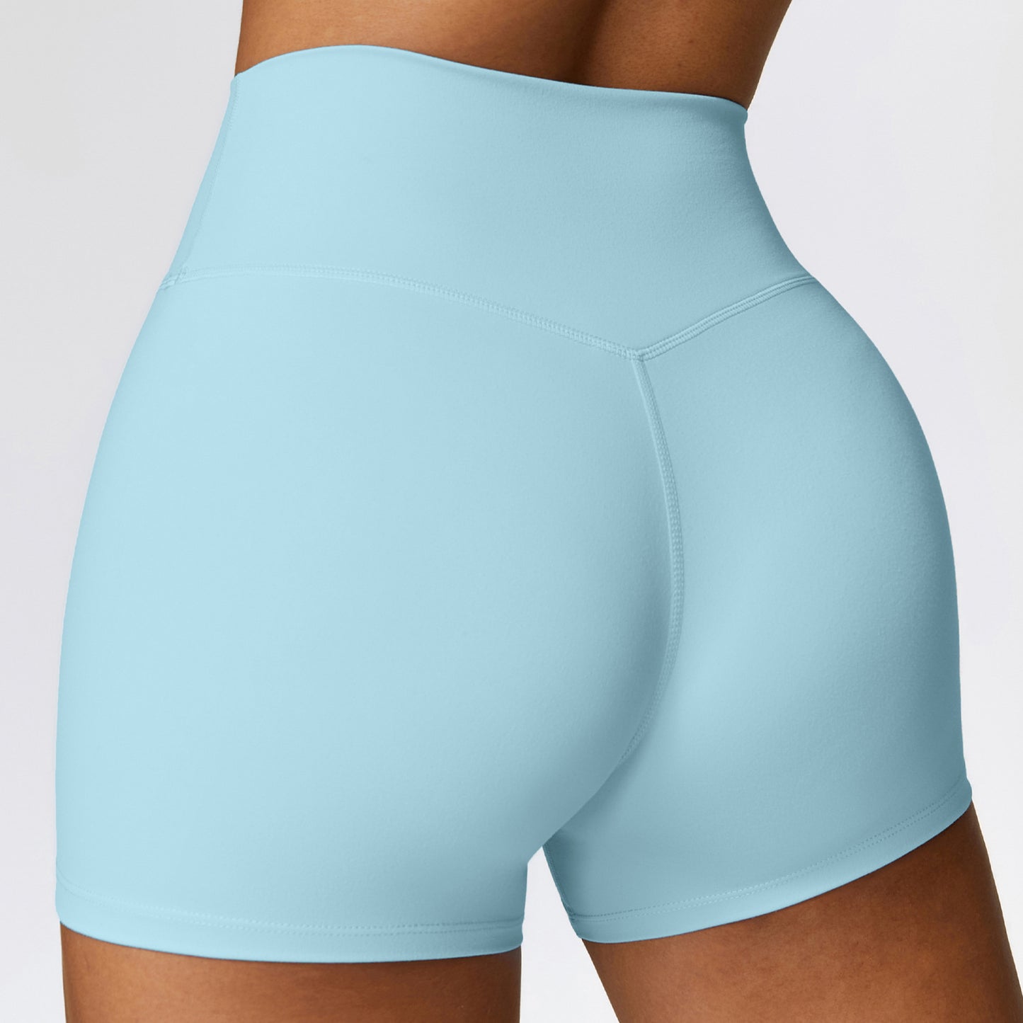 High Waisted Tummy Control Women's Yoga Shorts Soft Brushed Stretch Fabric for Enhanced Comfort Lift for Running and Gym Workouts Model 8519