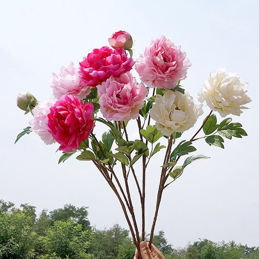 Stunning Faux Peony Flowers – Elegant Nordic Style Décor for Weddings, Events, and Home Staging – Perfect Realistic Silk Floral Arrangement