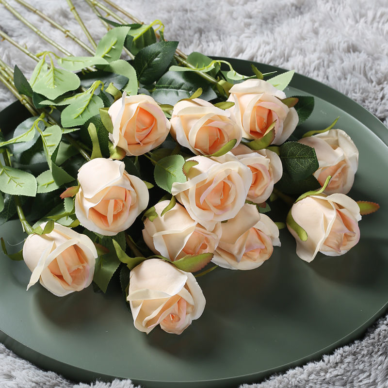 Realistic Rose Artificial Flowers for Stunning Living Room Décor | Elegant Faux Floral Arrangements | Perfect for Wedding Bouquets & Home Styling