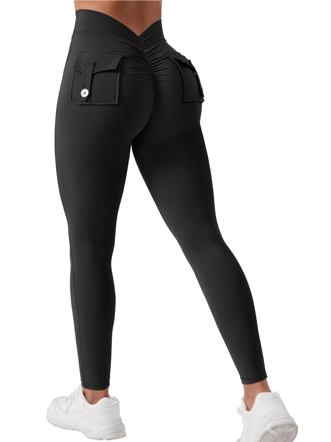 Seamless V Waist Yoga Pants with Pockets High Waisted Leggings for Women for Gym Outdoor Activities and Workouts