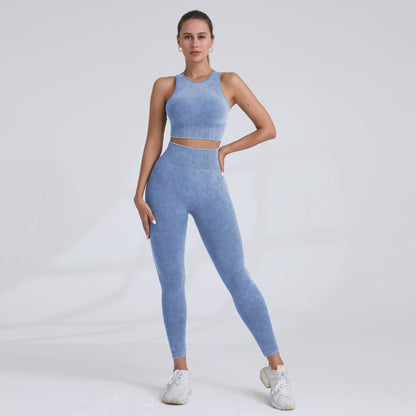 High Waisted Seamless Yoga Set for Women Peach Butt High Performance Sports Bra and Leggings for Comfort and Style