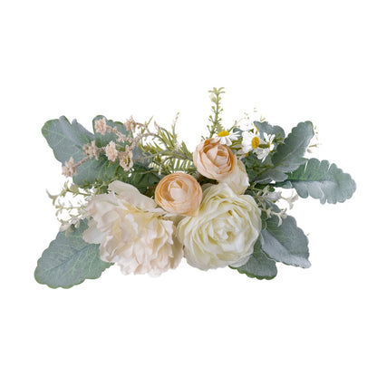 Elegant Rose and Moon Shadow Wall Hanging - Stunning Faux Flower Home Decor, Perfect for Weddings and Bouquets, Beautiful Wall Art CF01439