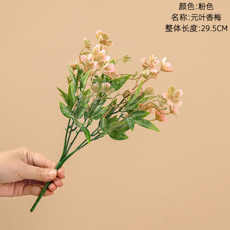 Artificial Elegant Fragrant Plum Blossom - Ideal for Wedding Decor, Home Decoration, and Stylish Greenery - INS Trendy Floral Craft - MW73775