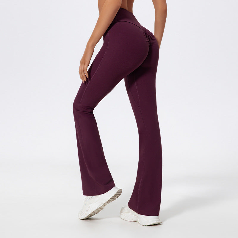 High Waist Flared Leggings for Yoga Dance Butt Lifting Wide Leg Active Pants for Comfort and Style