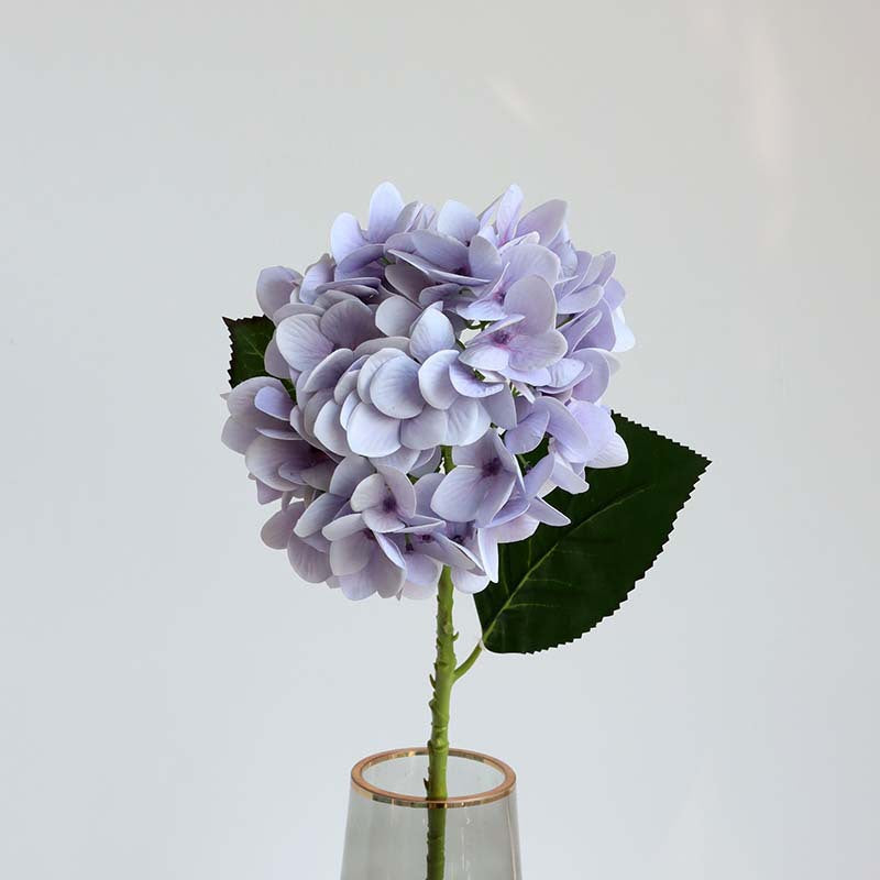 Single Stalk 3D Hydrangea Silk Flower - Realistic Touch, Moisture-Resistant Faux Floral for Elegant Hotel Wedding Decorations, Perfect Photo Props