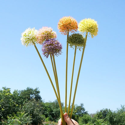 Lifelike Decorative Artificial Allium Flower Stem - Perfect for Home, Hotels, and Event Decor | Elegant Silk Floral Arrangement for Weddings and Photography