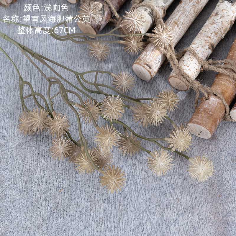 Lifelike Sea Urchin & Dandelion Artificial Flowers for Home Décor | Elegant Wedding Decoration | MW53001