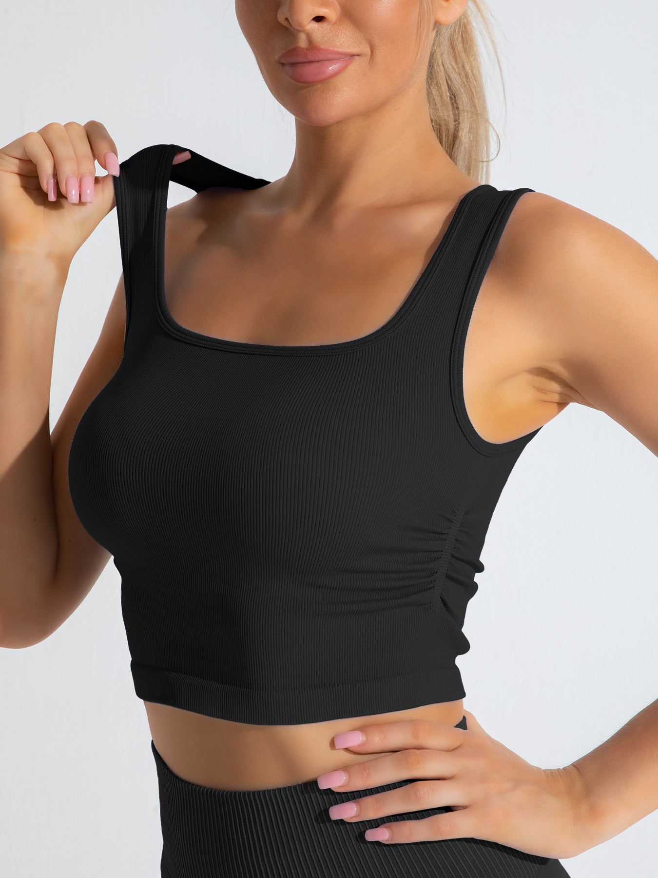 Seamless Wireless Bra Style Workout Tank Top for Women Versatile Yoga Tee for Outdoor Sports and Everyday Wear