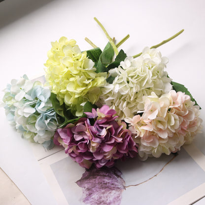 Elegant Korean-Style Artificial Hydrangea Bouquet - Stunning Floral Arrangement for Dining Table and Living Room Décor, Perfect for Home and Event Styling