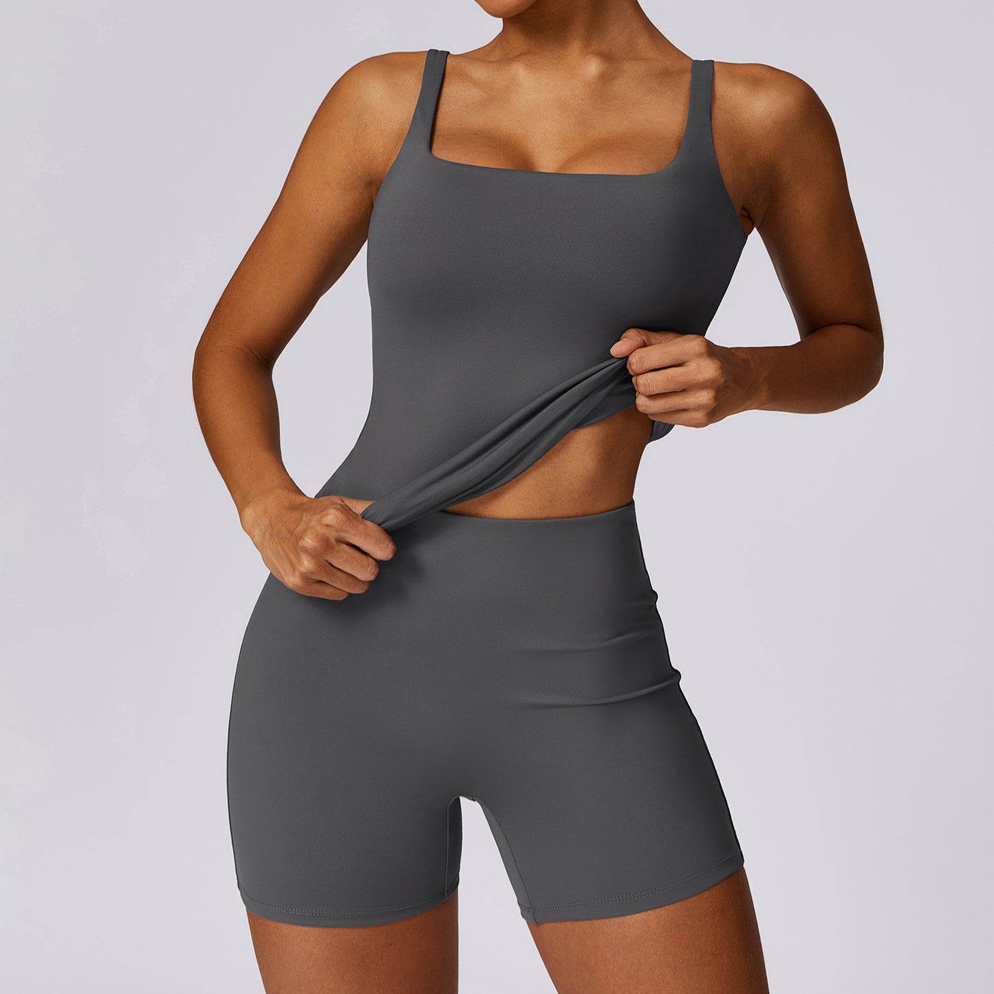 Quick Dry Women's Yoga Set and Comfortable Athletic Wear for Running Fitness and Everyday Casual Look Model 8575