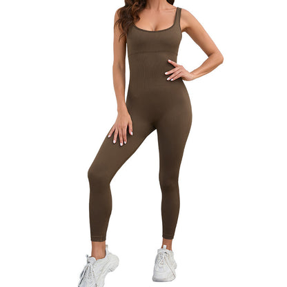 Seamless Threaded Yoga One Piece Bodysuit for Women Ideal for Outdoor Sports Running and Fitness Workouts Ultra Comfortable and All in One Activewear