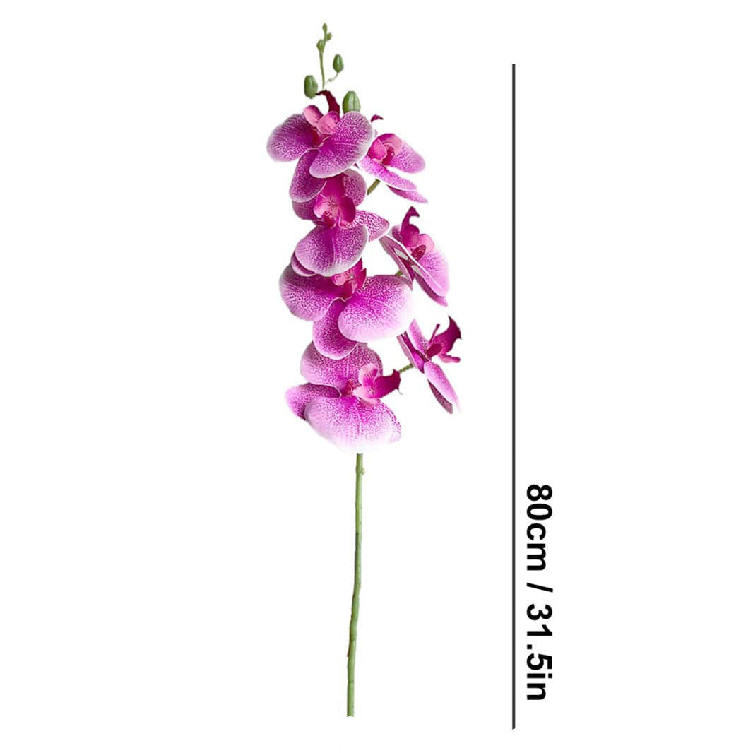 7-Piece 3D Realistic Silk Orchid Flower Arrangement – Perfect for Weddings, Home Decor, and Elegant Floral Displays