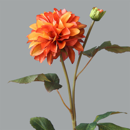 Realistic 2-Head Large Dahlia Floral Arrangement Set for Living Room and Dining Table - Stunning Artificial Flower Decor for Elegant Home Accents