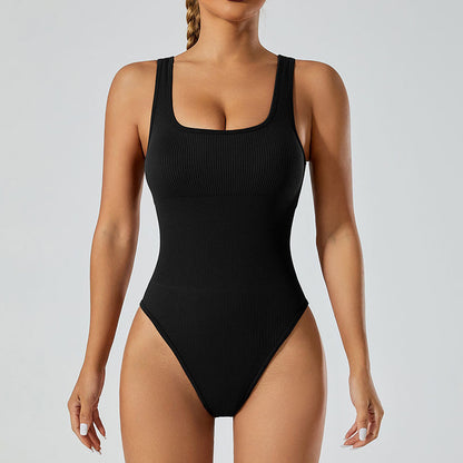 High Performance Ribbed Yoga Bodysuit for Women Enhancing Body Shape Maximum Flexibility and Comfort in Sportswear