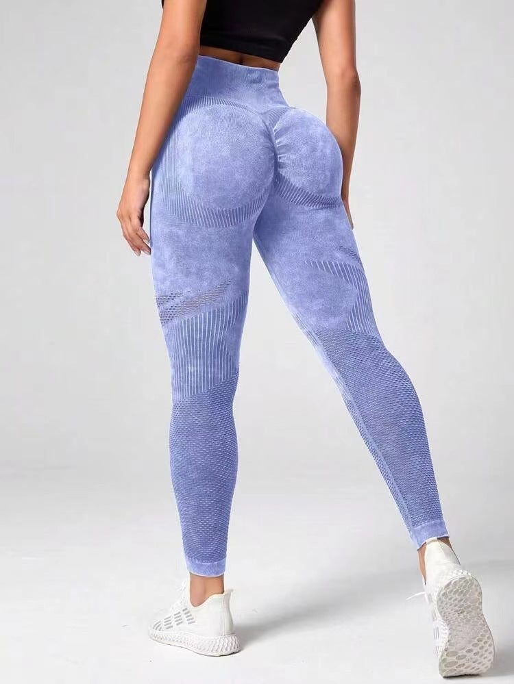 High Waisted Seamless Butt Lifting Yoga Pants Sand Washed Soft Finish Leggings for Comfort and Style