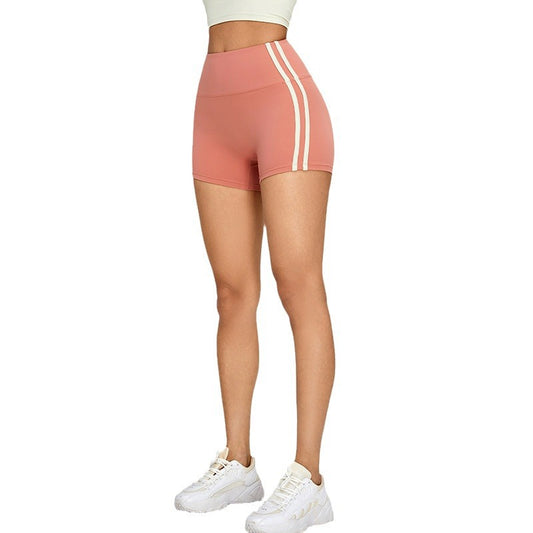 High Waisted Yoga Shorts for Women Peach Enhancing Breathable Quick Dry Workout Shorts with Color Blocks for Comfort and Performance