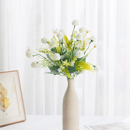 Realistic Faux Dandelion Hydrangea Bouquet - Perfect for Home Decor, Wedding Decor, and Special Events