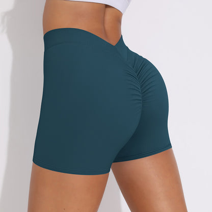 High Waisted Elastic Fleece Yoga Shorts for Women Butt Lifting Tummy Control and for Running and Fitness Workouts