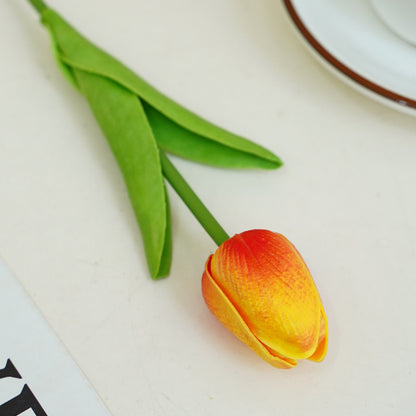 Stunning Miniature PU Tulip Flower - Nordic Style Faux Silk Blooms - Realistic Artificial Tulips for Home Décor