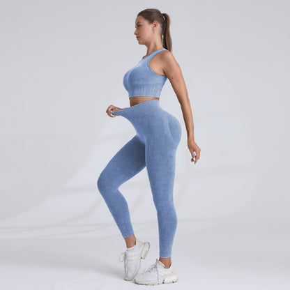 High Strength Shockproof Sports Bra and High Waisted Leggings Set for Fall and Winter for Yoga Fitness and Enhanced Comfort