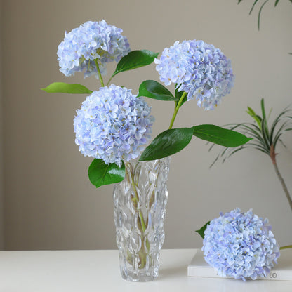 Stunning Gradient Hydrangea Faux Flower Single Silk Bloom - Elegant Home Decor for Weddings and DIY Projects