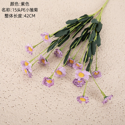 Beautiful PE15 Mini Daisy Foam Artificial Flowers for Wedding & Home Decor - Perfect for Events, Bouquets, and Seasonal Arrangements - Style Your Space with Realistic Floral Elegance (MW09905)