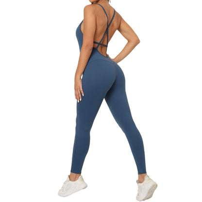 Seamless V Neck Bodycon Backless Yoga Jumpsuit for Women for Running Gym Workouts Yoga Sessions Enhance Your Comfort Style