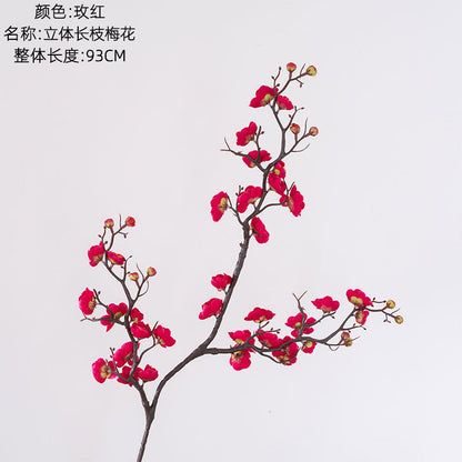 Elegant Rustic Plum Blossom Faux Flowers – Classic Peach Blossom Home Decor for Weddings and Events | Stunning Fake Floral Wall Decoration MW36888