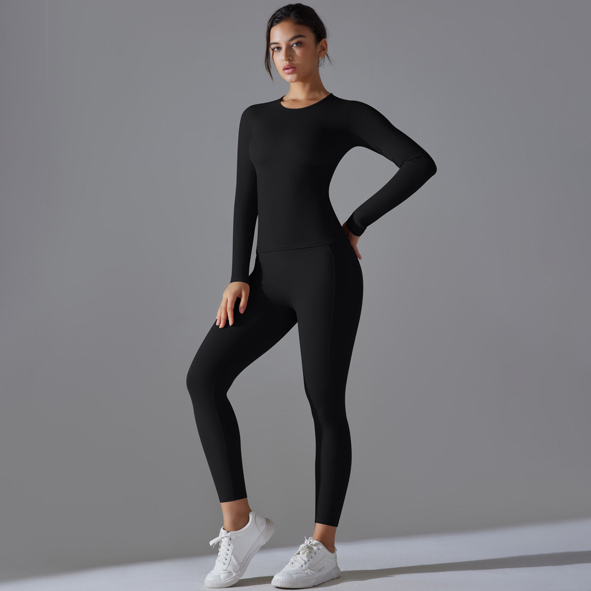 Women s Lightweight Double Sided Breathable Long Sleeve Yoga Fitness Set Comfortable 2 Piece Activewear for Maximum Performance