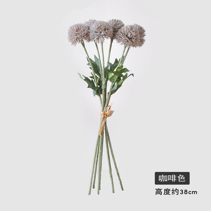 Realistic Artificial Green Onion Flower Bouquet - 6 Head Faux Green Onion Decor for Home, Weddings, and Dandelion Scenes - Perfect for Elegant Floral Arrangements and Lasting Beauty