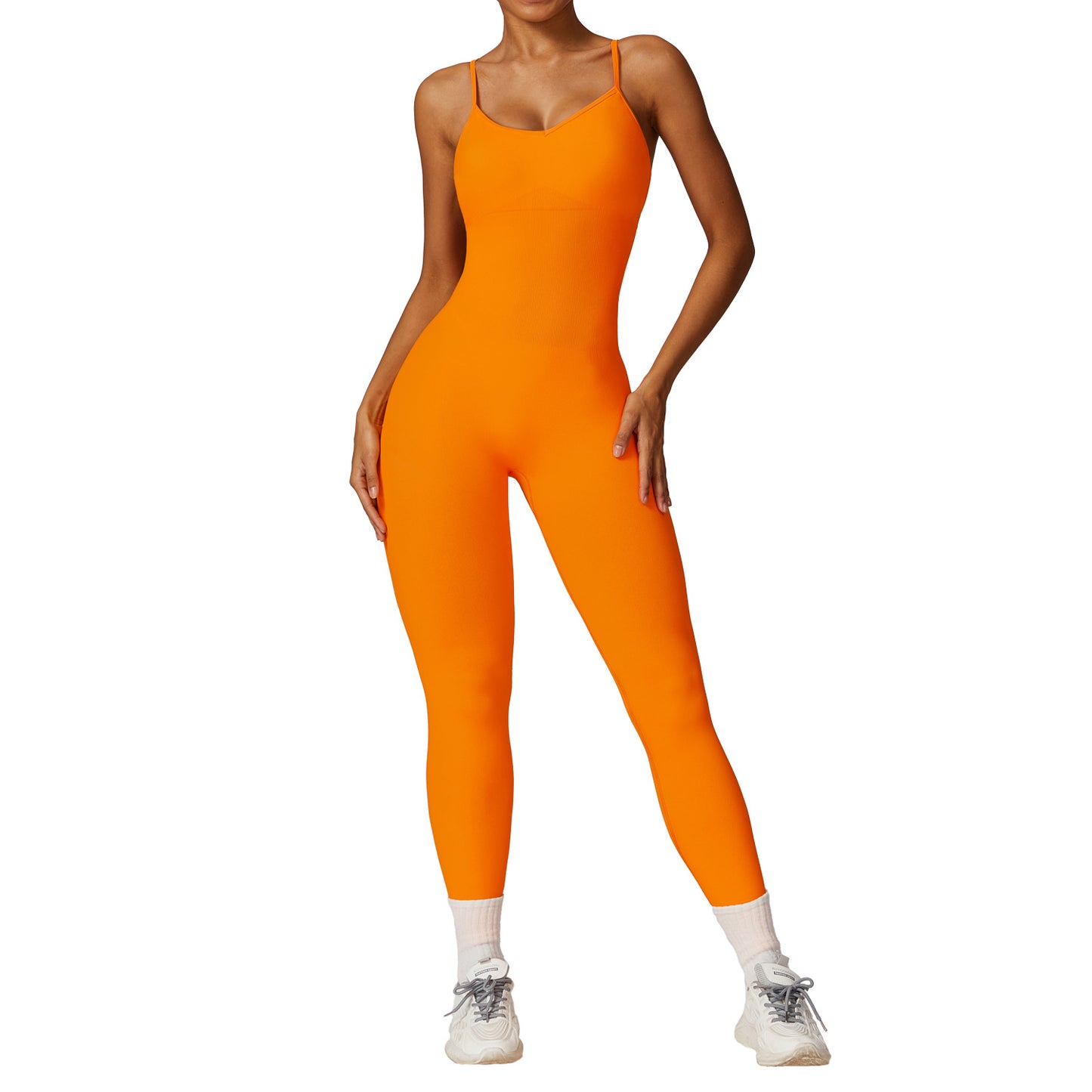 Seamless Back Yoga Bodysuit with Adjustable Straps for Dance Gym and Active Wear Elevate Your Workout with Style and Comfort