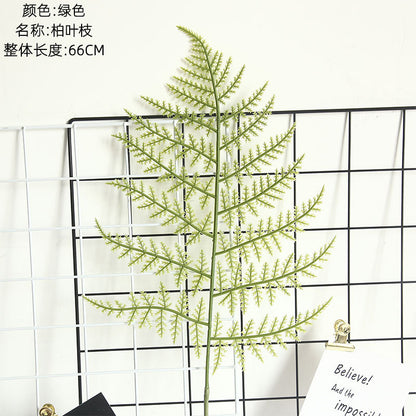 INS Style Fern and Cypress Leaf Artificial Flowers - Stunning Home Decor for Wedding Bouquets and Vertical Plant Walls - Realistic, Long-lasting Fake Flora - Model MW45554