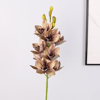 Realistic Single Stalk New Zealand Large Orchid - Perfect Indoor Decoration for Living Rooms, Wedding Celebrations, and Photography Prop