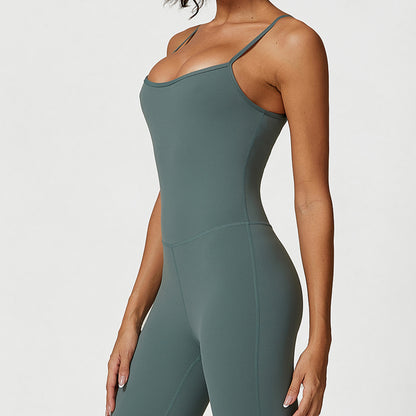 Women's All In One Casual Jumpsuit with High Stretch Fabric Versatile Fitness and Yoga Outfit for Running Working Out and Everyday Wear in Short and Long Styles