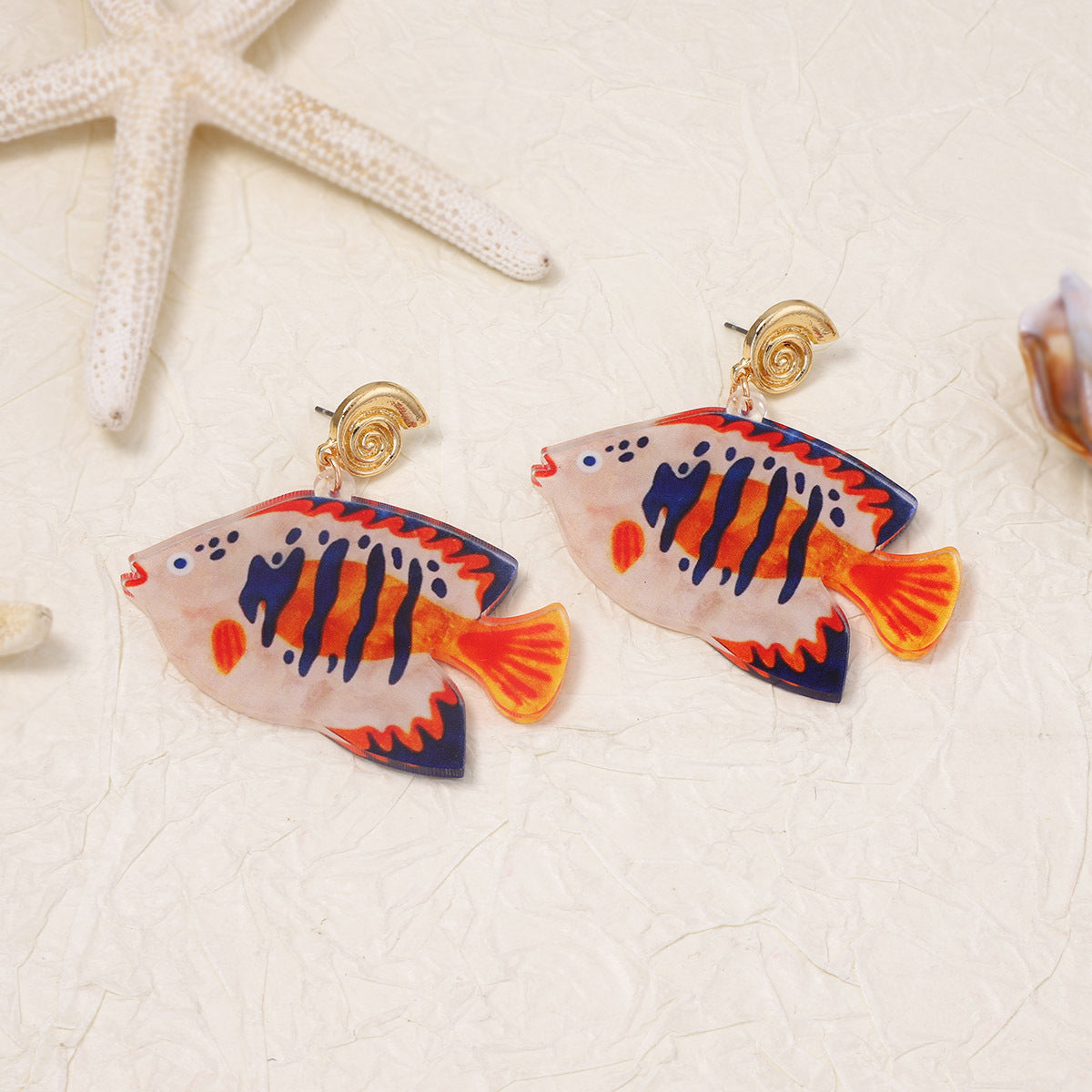 Unique Ocean-Inspired Acrylic Animal Earrings - Perfect for Casual Getaways and Beach Vacations