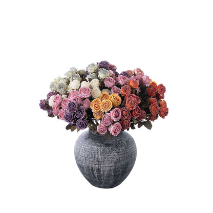 Beautiful Multi-Headed Artificial Dried Bubble Rose - Perfect for Wedding & Event Decor, Greenery Home Accents - High-Quality Craftsmanship MW66901