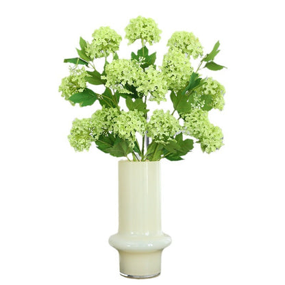 5-Piece Faux Hydrangea Snowball Floral Arrangement - Beautiful Silk Flowers for Wedding Decorations, Event Centerpieces, and Home Decor - Perfect for Celebrations and Special Occasions